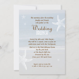 Invitation Par l'invitation de Brunch Mariage de la mer