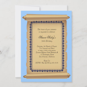 Invitation par parchemin classique
