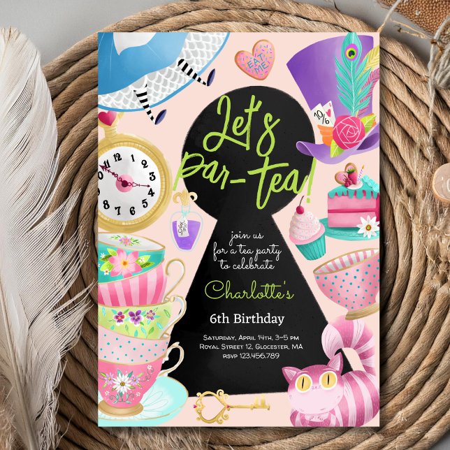 Invitation Par-tea ! anniversaire de thé (Créateur téléchargé)