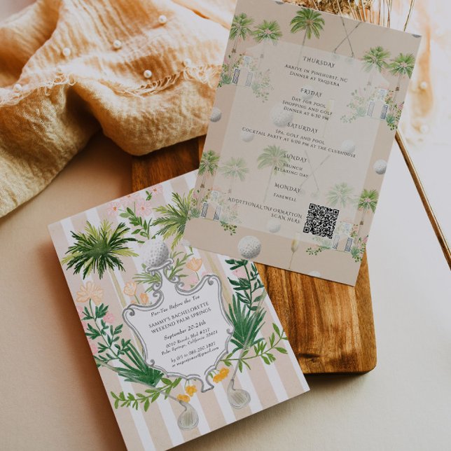 Invitation Par-Tee avant l'Tee | Fin de semaine de bacheloret (Créateur téléchargé)