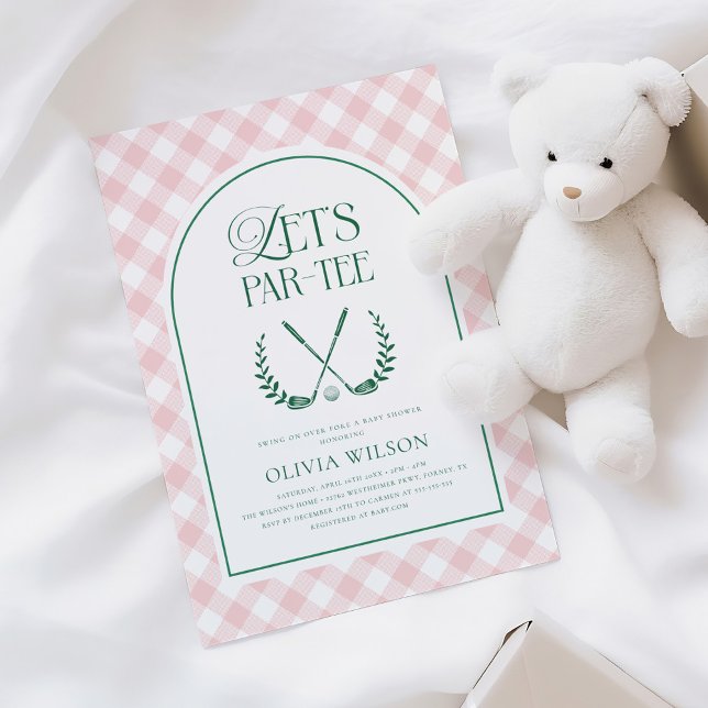 Invitation Par-Tee Preppy Golf Girl Baby shower (Créateur téléchargé)