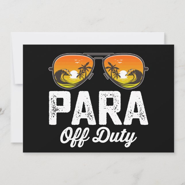 Invitation Para Hors Service Paraprofessionnel Dernier Jour D (Devant)