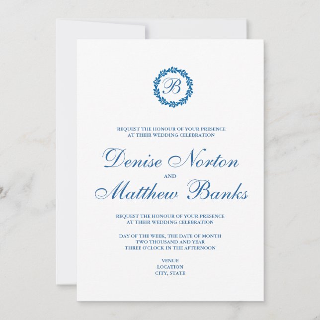 Invitation Parachutiste Bleu (Devant)