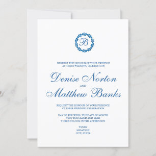 Invitation Parachutiste Bleu