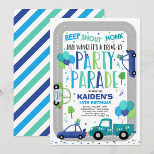 Invitation Parade D'Anniversaire Parade Bleue
