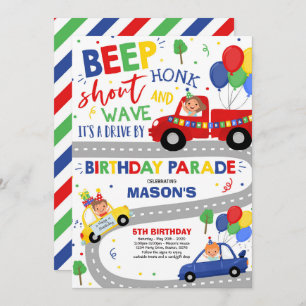 Invitation Parade D'Anniversaire Parade Bleue
