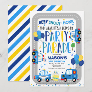 Invitation Parade D'Anniversaire Parade De Police