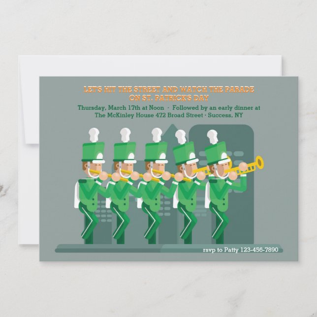 Invitation Parade de la Saint Patrick (Devant)