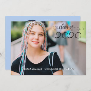 Invitation Parade de voiture Sky Blue Graduation