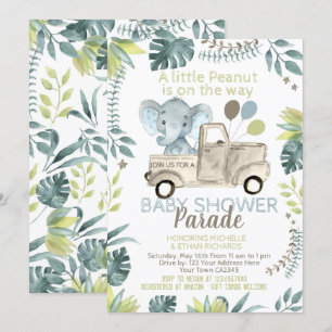 Invitation Parade des Baby showers éléphants