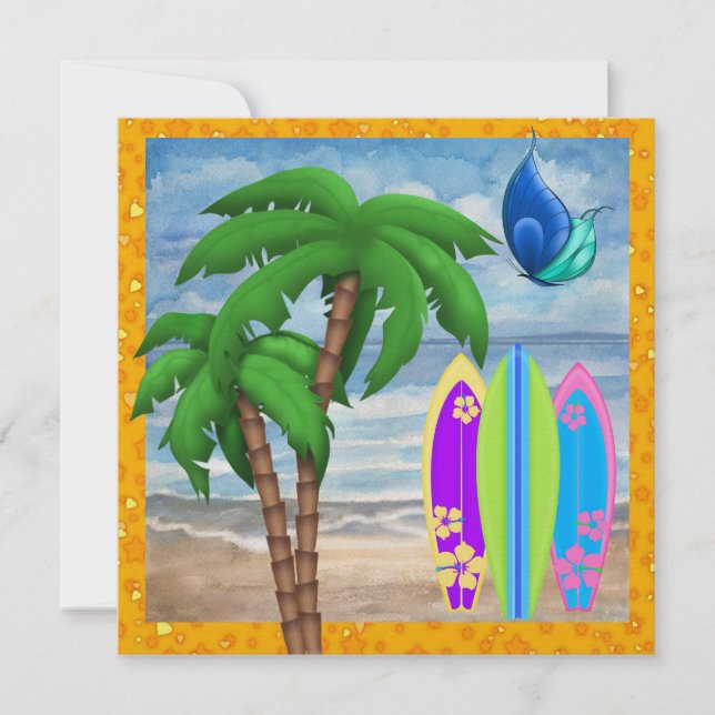 Invitation Paradis - Surf - SRF (Devant)