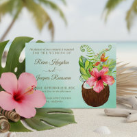 Paradis tropical Cocotier Floral Bouquet Mariage