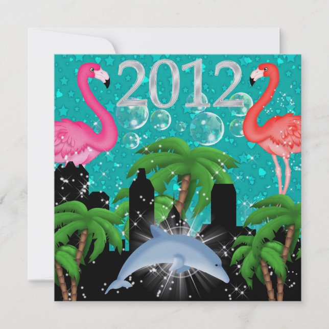 Invitation Paradise Party in Style Bright Lights - SRF (Devant)