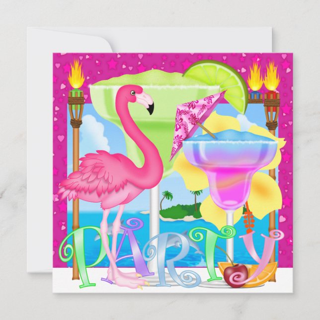 Invitation Paradise PARTY / Luau - SRF (Devant)