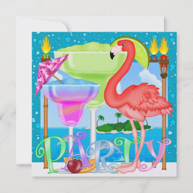 Invitation Paradise PARTY / Luau - SRF (Devant)