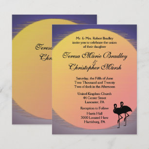Invitation Paramètre flamme Mariage du soir du soleil