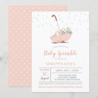 Parapluie avec Fleurs Fille ou Twins Baby Sprinkel