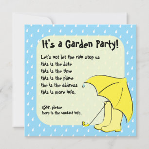 Invitation Parapluie de pluie