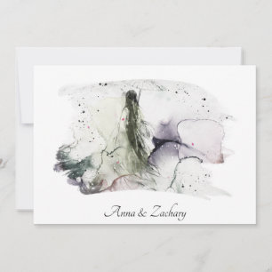 Invitation *~* Parapluie Japonaise Femme RSVP QR AR27 Mariage