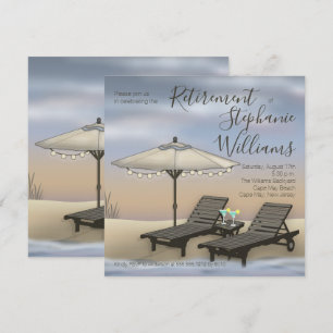 Invitation Parasol   Lumières   Chaises Retraite Sunset