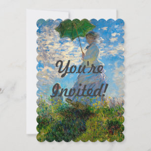 Invitation Parasol Monet Femme Impressionnisme