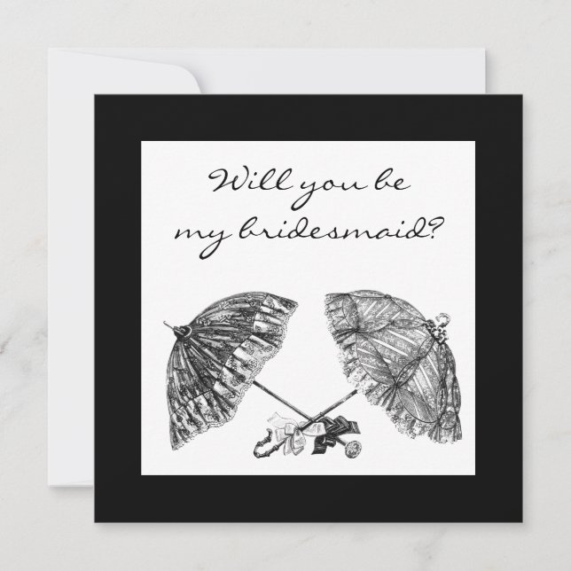 Invitation parasols vintage invitent (Devant)