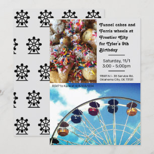 Invitation Parc d'attractions Ferris Wheel Anniversaire Invit