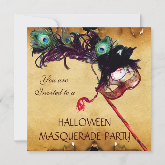 INVITATION PARC DU PARTI HALLOWEEN MASQUERADE (Devant)