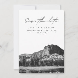 Invitation Parc national de Yellowstone Sauvez la date Mariag