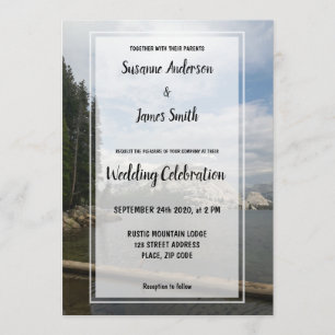Invitation Parc national de Yosemite Mariage de montagne rust