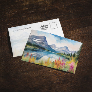 Invitation Parc national du Glacier Montana Aquarelle