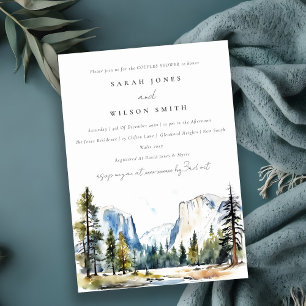 Invitation Parc national Yosemite Aquarelle Couples Douche