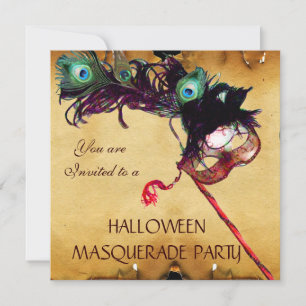 Invitation parchemin de FÊTE COSTUMÉE D'HALLOWEEN