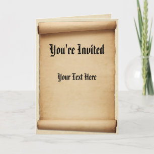Invitation Parchemin Proclamation Scroll Vous êtes invité