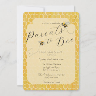 Invitation Parents du Baby shower des abeilles