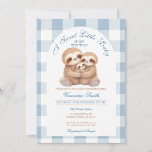 Invitation Paréo Bleu Animal de Jungle Paréo Fête de Couple d