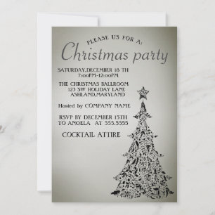 Invitation Parfait, Élégant, Beau arbre de Noël Invitat