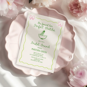 Invitation Parfait Matcha Main tirée nuptiale Brunch