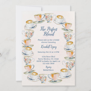 Invitation Parfait mélange café et Fête des mariées de thé
