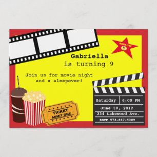 Invitation parfaite de soirée cinéma