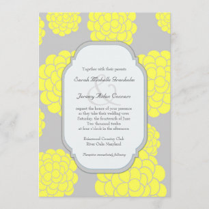 Invitation Paris aime les fleurs jaunes Mariage abordable