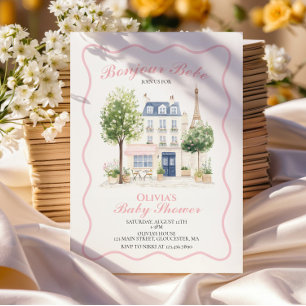 Invitation Paris Baby shower Café Parisien Tea Party
