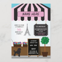 Paris Café Parisien Tout âge Anniversaire Fête Inv