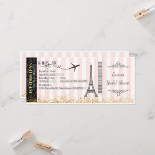 Invitation Paris Embarquement Pass Invitation, Anniversaire,