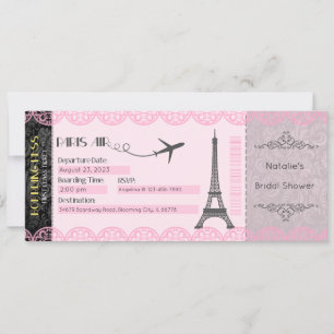 Invitation Paris, Invitation à thème Paris