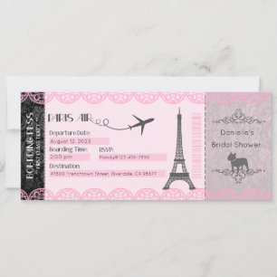 Invitation Paris, Invitation Thème Paris, Annivers