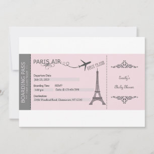 Invitation Paris, Invitation Thème Paris, Français
