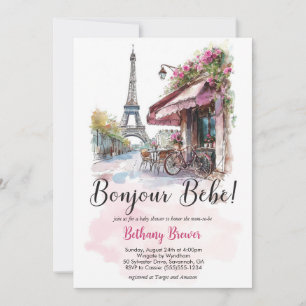 Invitation Paris pour le Baby shower parisien