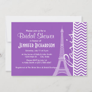 Invitation Paris - Profondes Lilac Chevron
