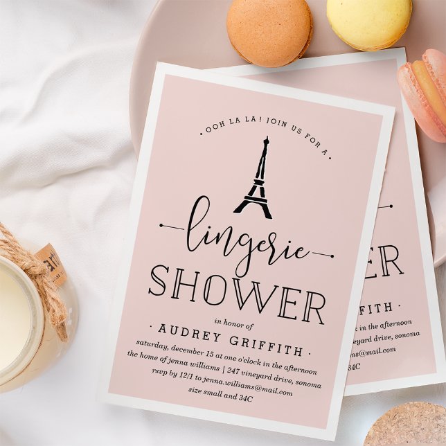 Invitation Paris Romance Lingerie Douche (Créateur téléchargé)